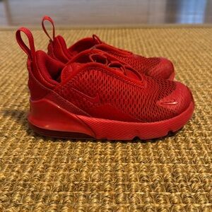 Nike Air Max 270, red, toddler size 8